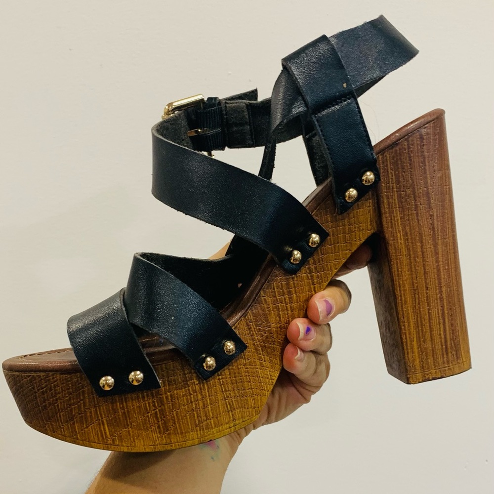 Black sandal heels NWOT size 8.5 - Picture 6 of 8
